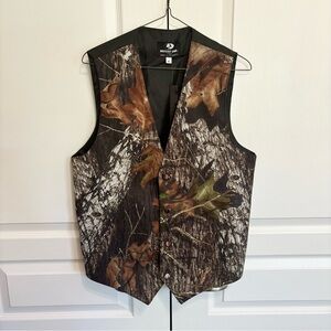 Mossy Oak Camouflage Formal Tuxedo Vest with Bow Tie Mens Medium
